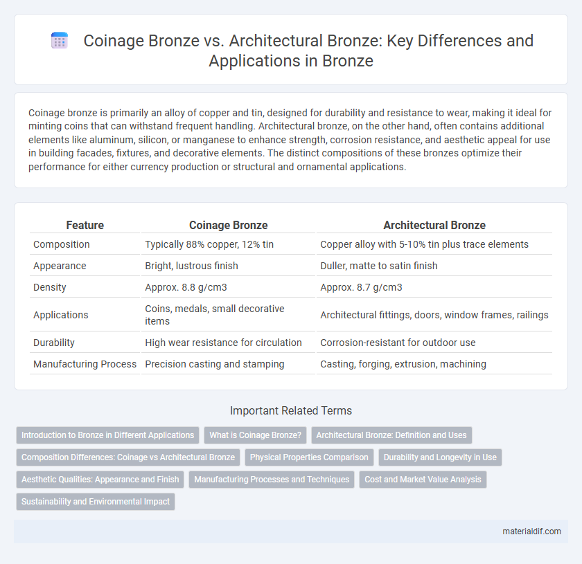 Coinage Bronze vs. Architectural Bronze: Key Differences and Applications in Bronze