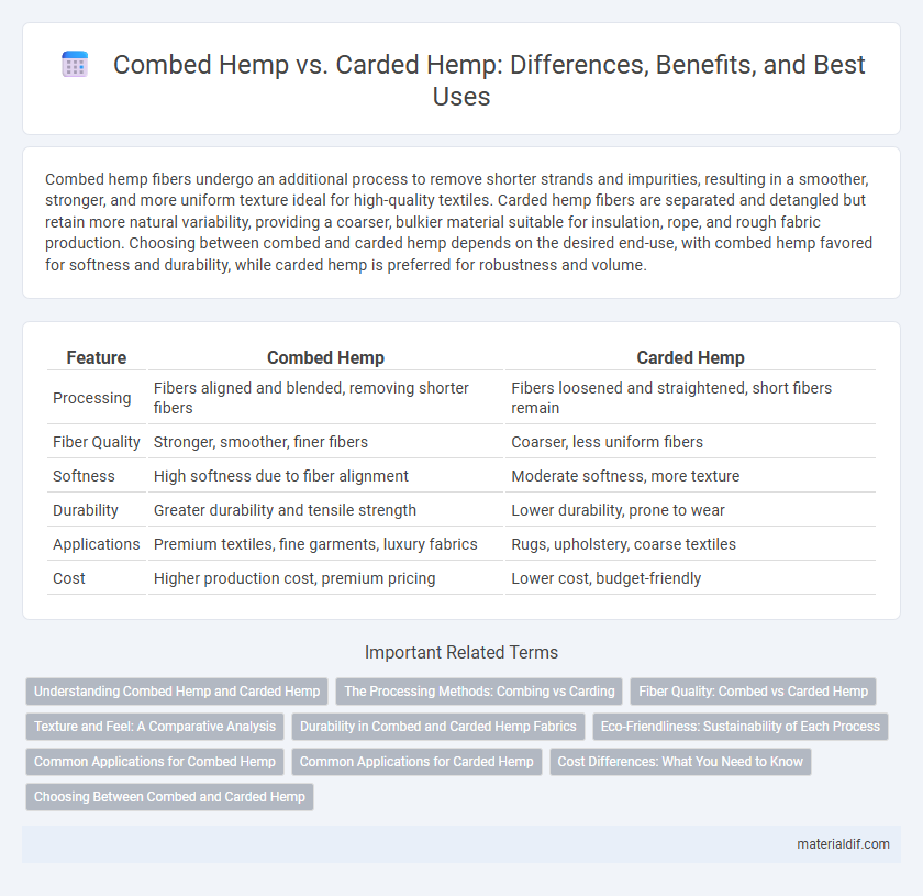 Combed Hemp vs. Carded Hemp: Differences, Benefits, and Best Uses