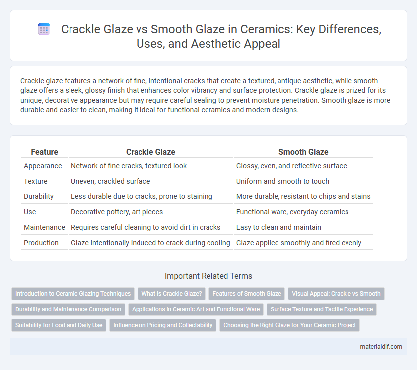 Crackle Glaze vs Smooth Glaze in Ceramics: Key Differences, Uses, and Aesthetic Appeal