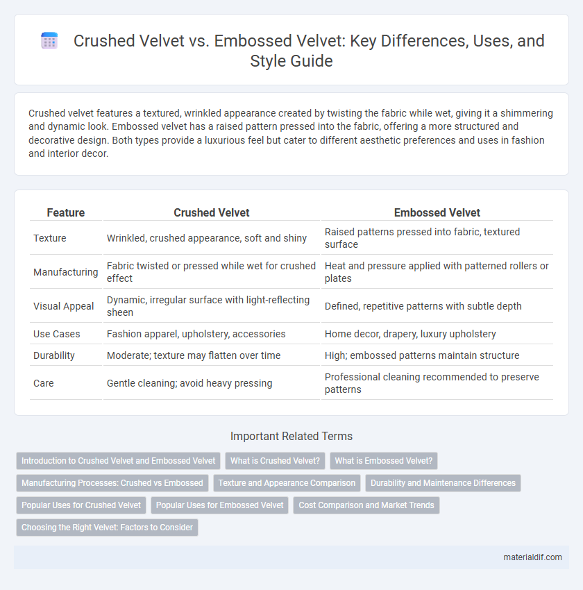 Crushed Velvet vs. Embossed Velvet: Key Differences, Uses, and Style Guide