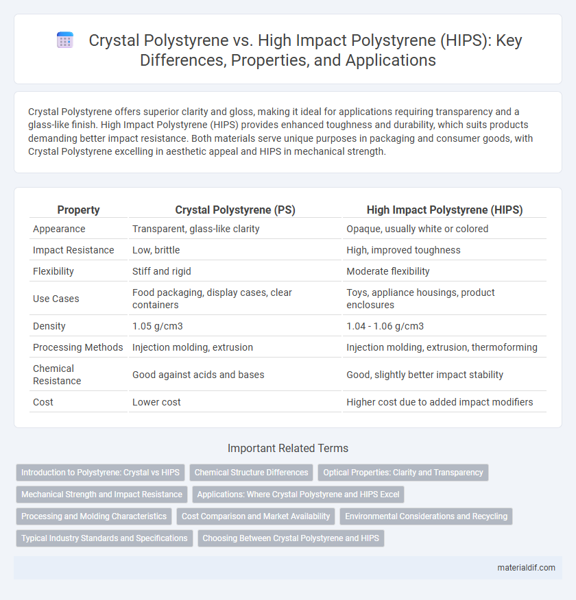 Crystal Polystyrene vs. High Impact Polystyrene (HIPS): Key Differences, Properties, and Applications