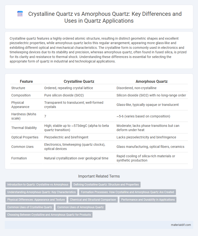 Crystalline Quartz vs Amorphous Quartz: Key Differences and Uses in Quartz Applications