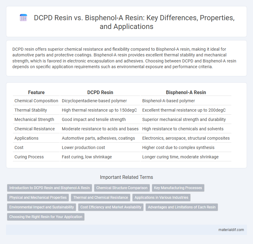 DCPD Resin vs. Bisphenol-A Resin: Key Differences, Properties, and Applications