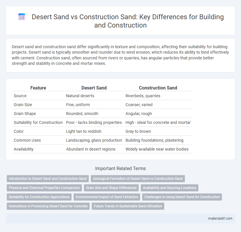 Desert Sand vs Construction Sand: Key Differences for Building and Construction