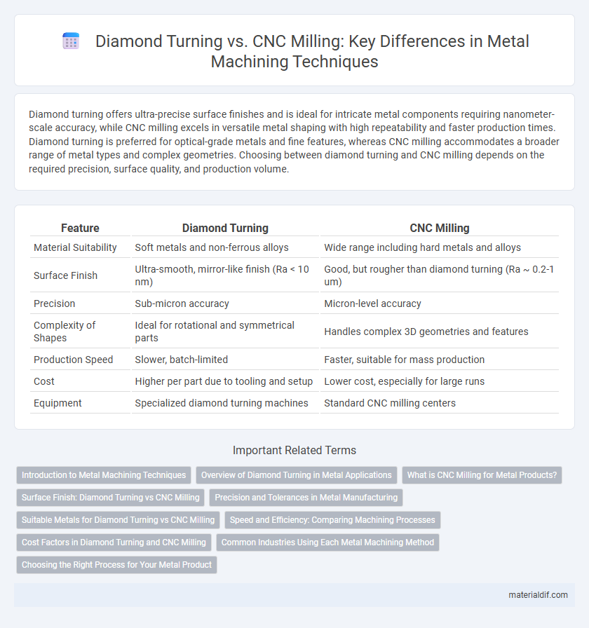 Diamond Turning vs. CNC Milling: Key Differences in Metal Machining Techniques