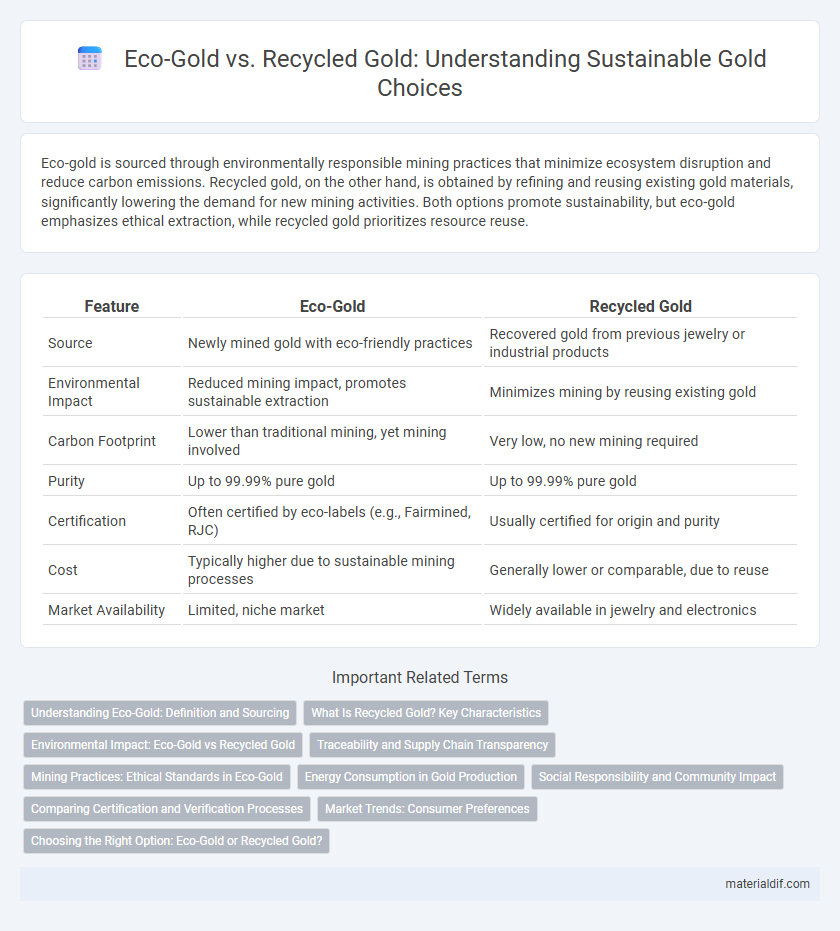 Eco-Gold vs. Recycled Gold: Understanding Sustainable Gold Choices