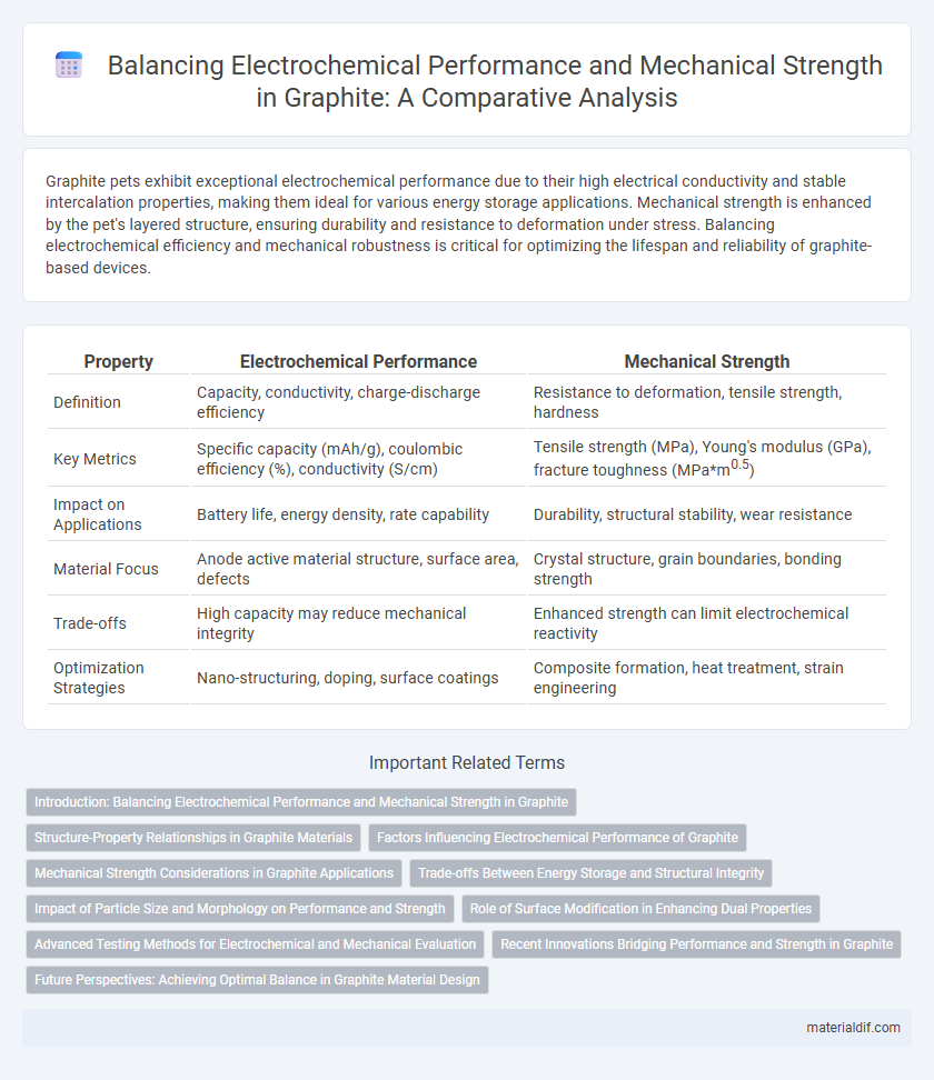 Balancing Electrochemical Performance and Mechanical Strength in Graphite: A Comparative Analysis