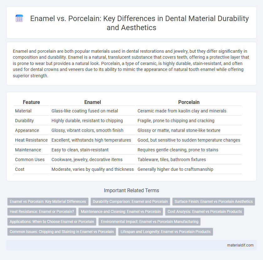 Enamel vs. Porcelain: Key Differences in Dental Material Durability and Aesthetics