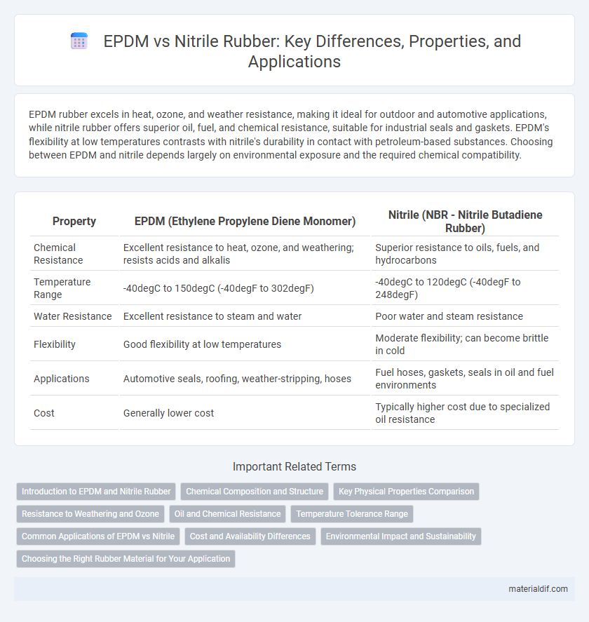 EPDM vs Nitrile Rubber: Key Differences, Properties, and Applications