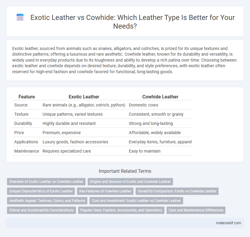 Exotic Leather vs Cowhide: Which Leather Type Is Better for Your Needs?