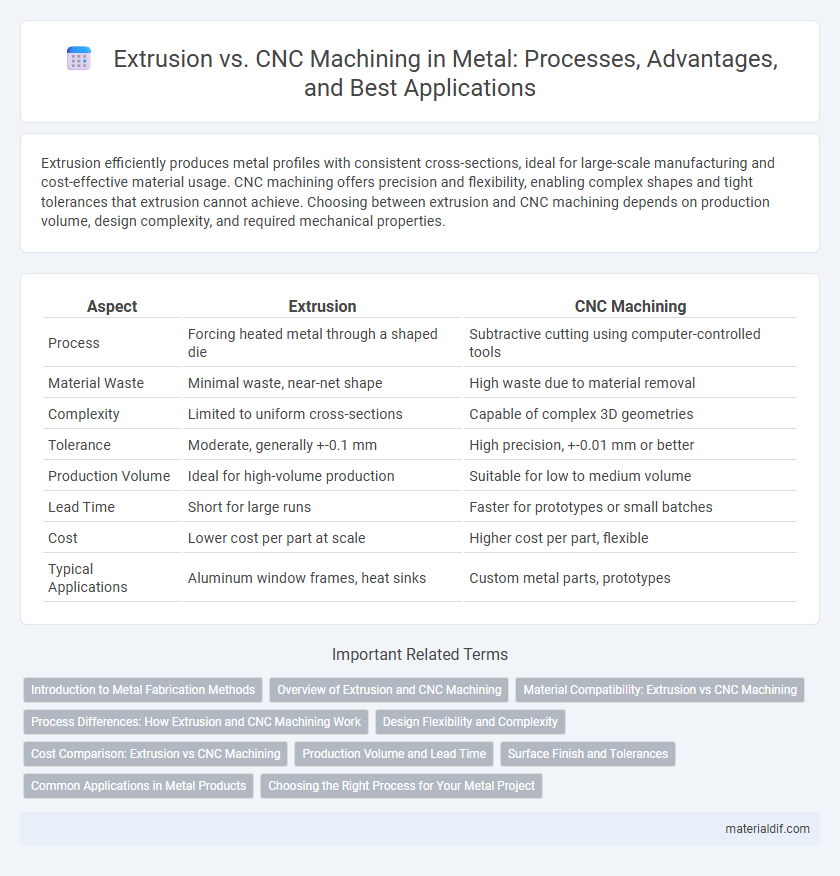 Extrusion vs. CNC Machining in Metal: Processes, Advantages, and Best Applications