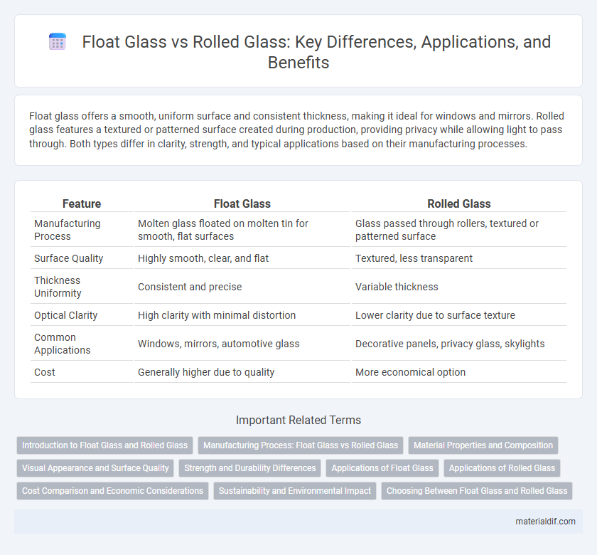 Float Glass vs Rolled Glass: Key Differences, Applications, and Benefits