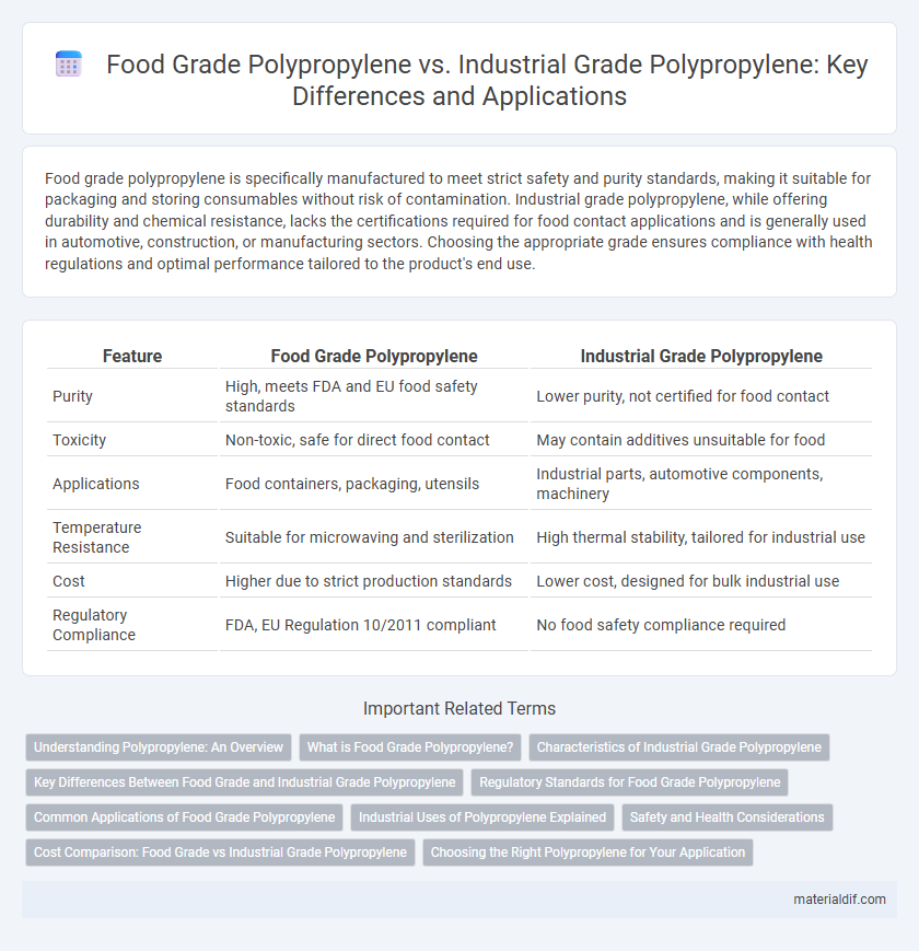 Food Grade Polypropylene vs. Industrial Grade Polypropylene: Key Differences and Applications