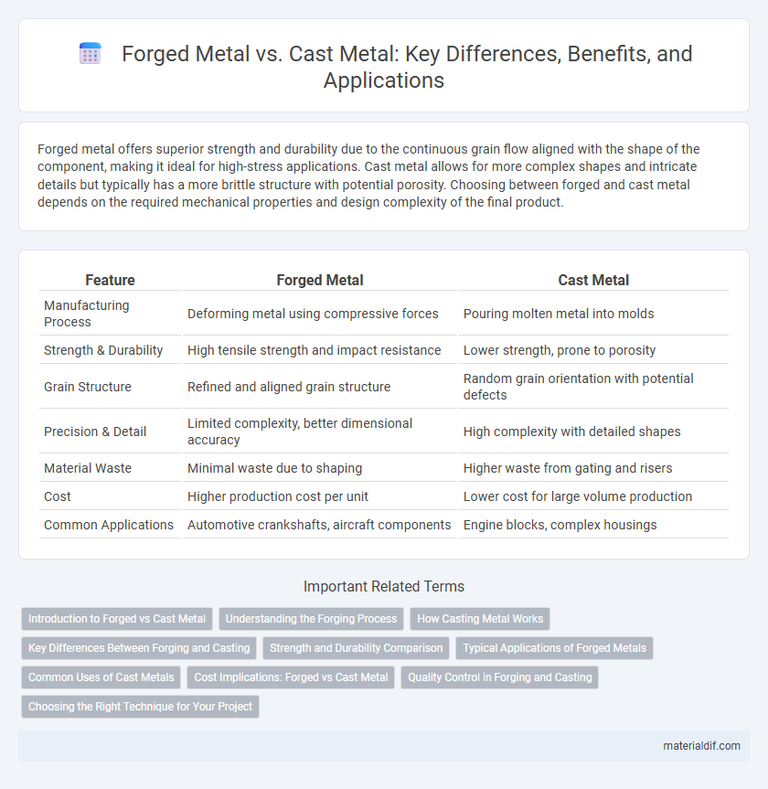 Forged Metal vs. Cast Metal: Key Differences, Benefits, and Applications