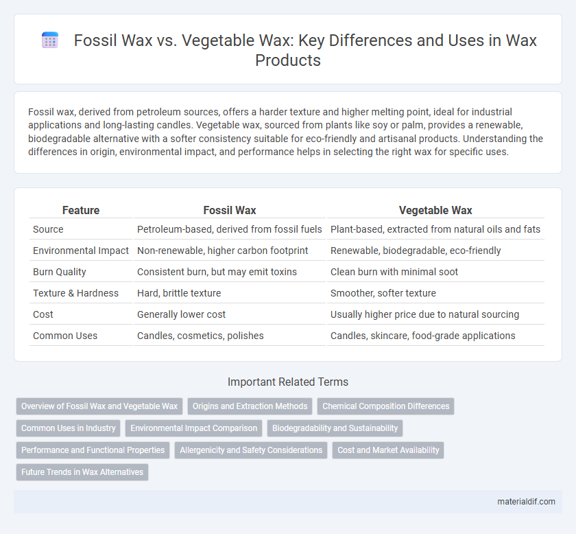 Fossil Wax vs. Vegetable Wax: Key Differences and Uses in Wax Products