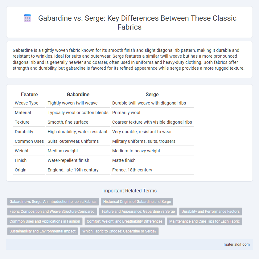Gabardine vs. Serge: Key Differences Between These Classic Fabrics