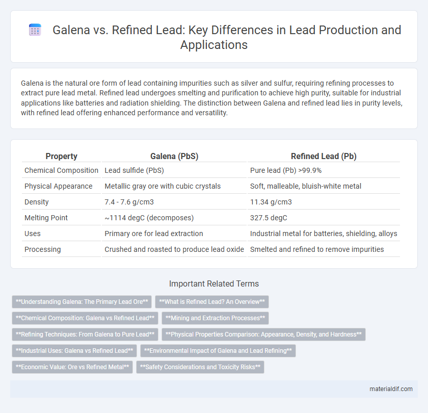 Galena vs. Refined Lead: Key Differences in Lead Production and Applications