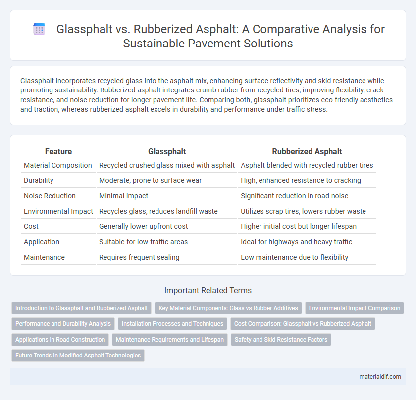 Glassphalt vs. Rubberized Asphalt: A Comparative Analysis for Sustainable Pavement Solutions
