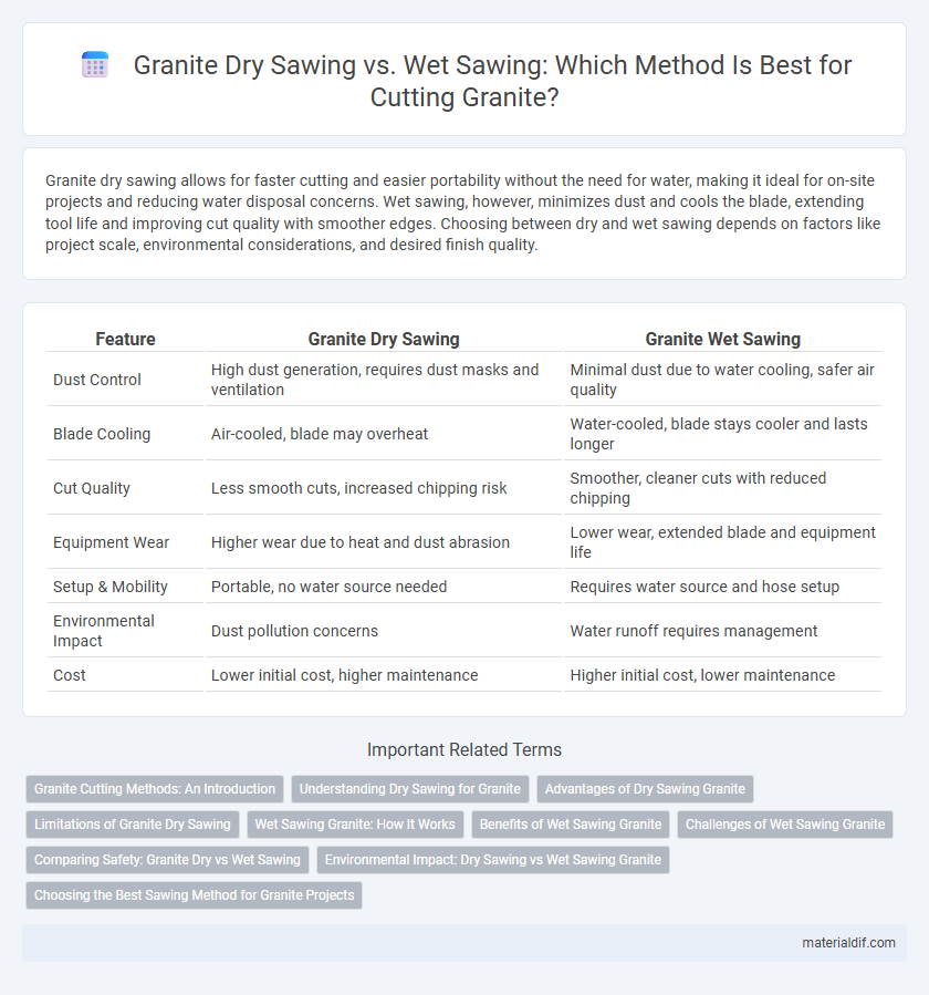 Granite Dry Sawing vs. Wet Sawing: Which Method Is Best for Cutting Granite?