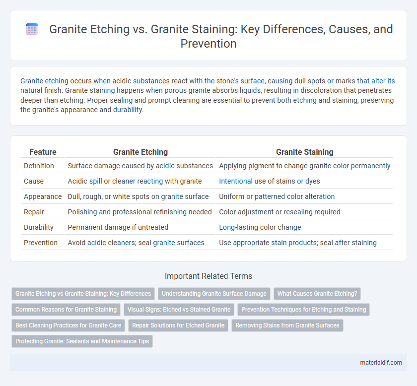 Granite Etching vs. Granite Staining: Key Differences, Causes, and Prevention