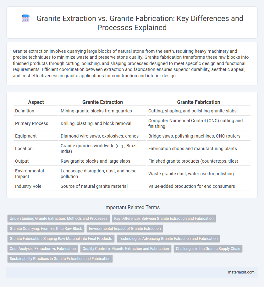 Granite Extraction vs. Granite Fabrication: Key Differences and Processes Explained
