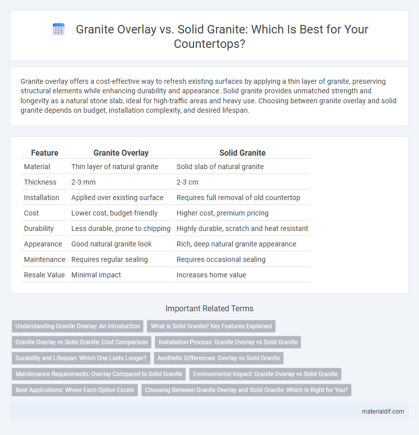 Granite Overlay vs. Solid Granite: Which Is Best for Your Countertops?