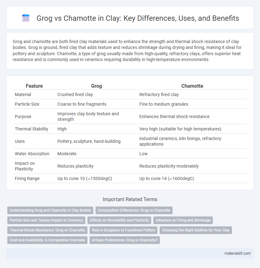 Grog vs Chamotte in Clay: Key Differences, Uses, and Benefits