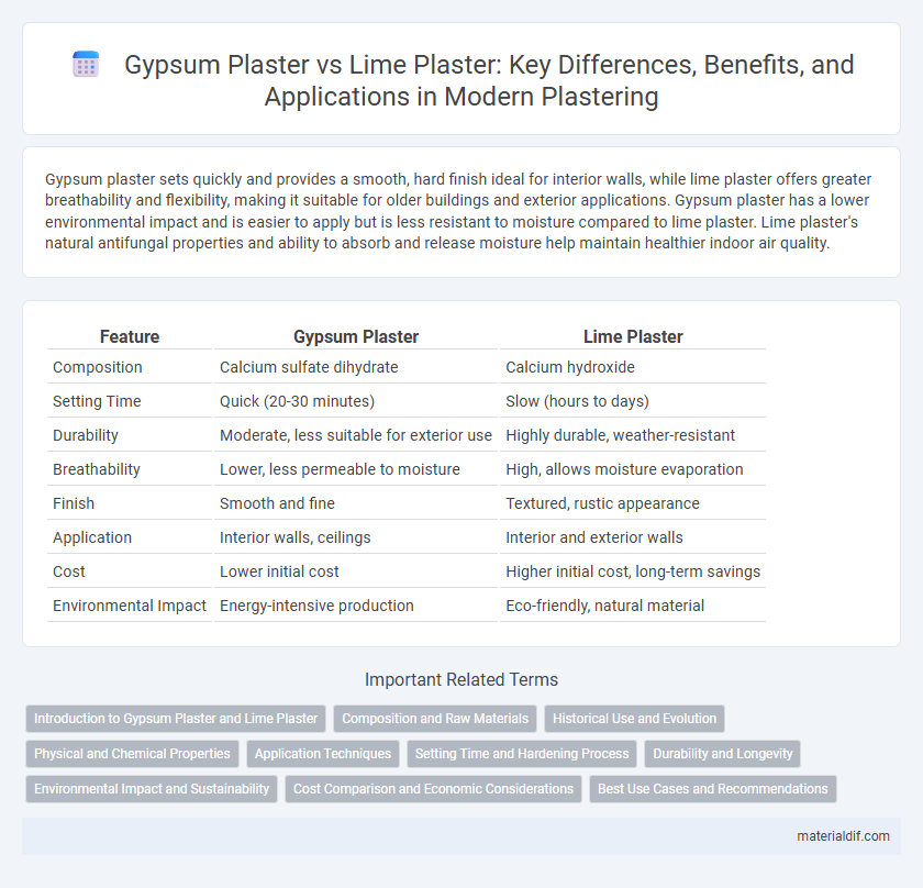 Gypsum Plaster vs Lime Plaster: Key Differences, Benefits, and Applications in Modern Plastering