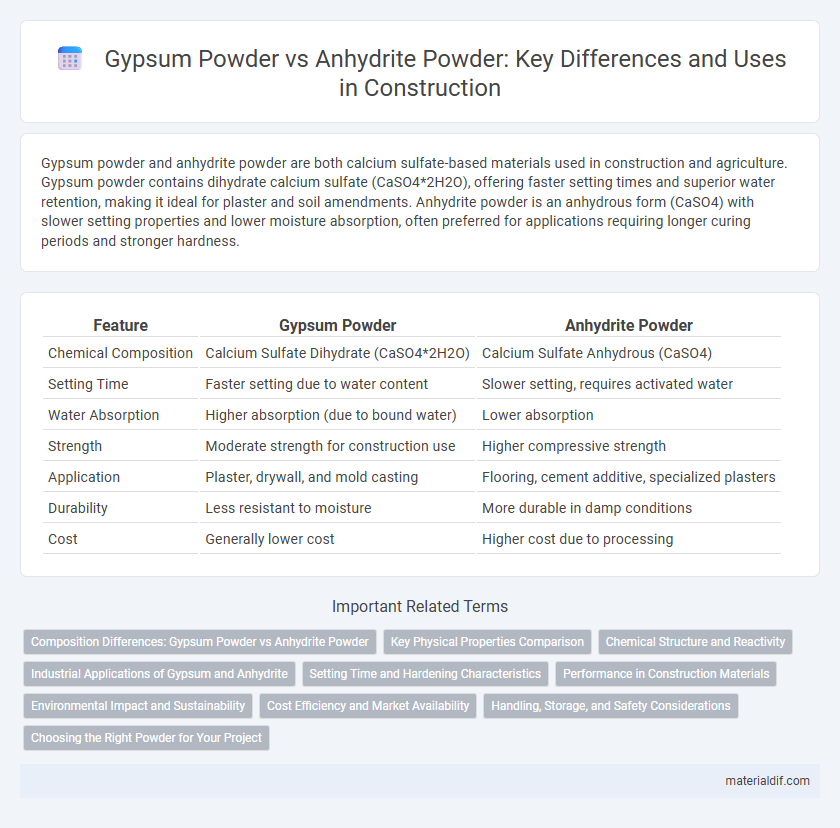 Gypsum Powder vs Anhydrite Powder: Key Differences and Uses in Construction
