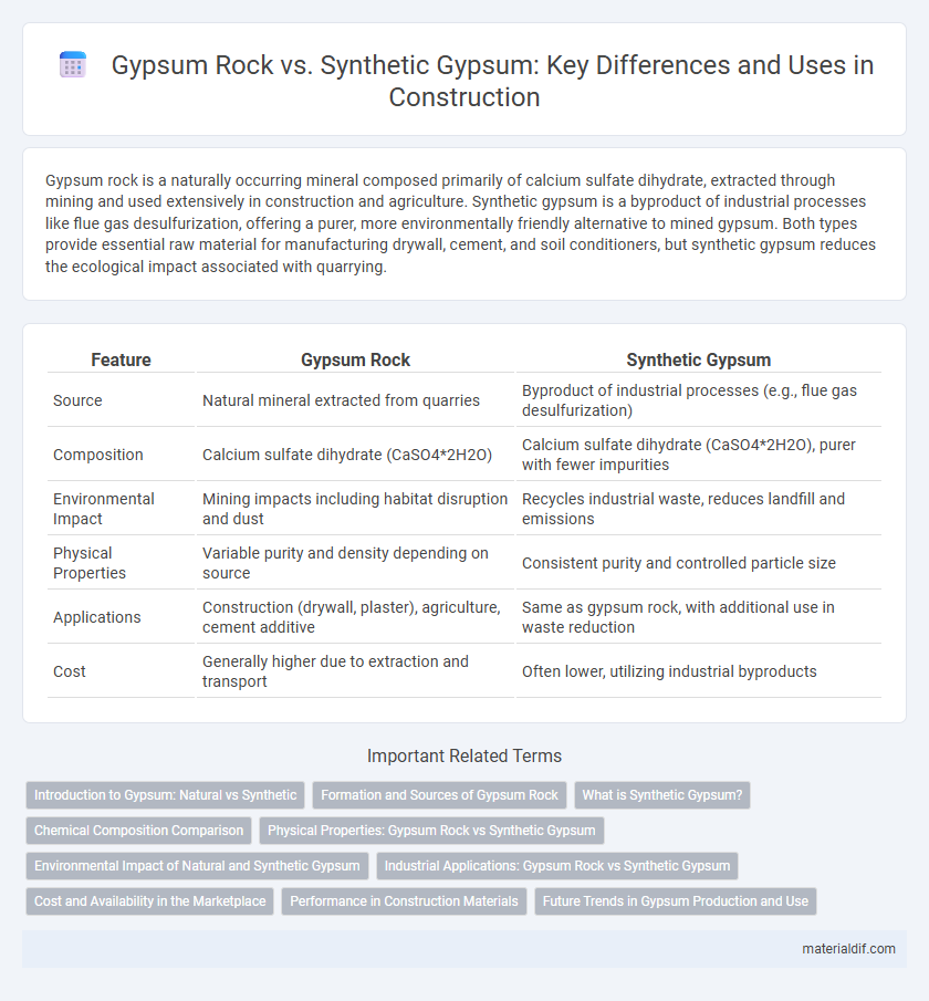 Gypsum Rock vs. Synthetic Gypsum: Key Differences and Uses in Construction