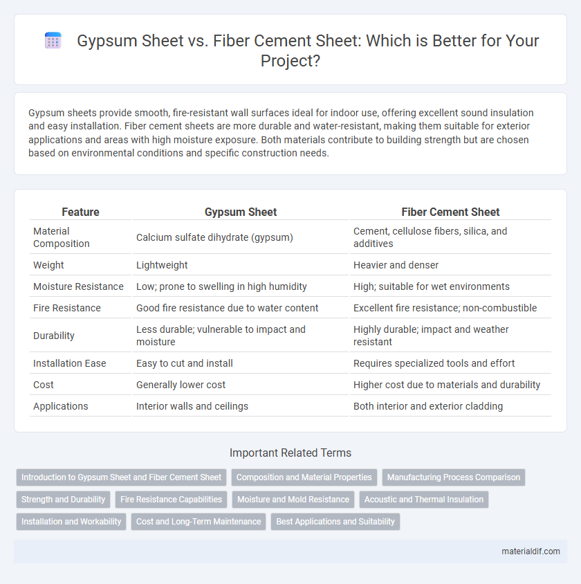 Gypsum Sheet vs. Fiber Cement Sheet: Which is Better for Your Project?