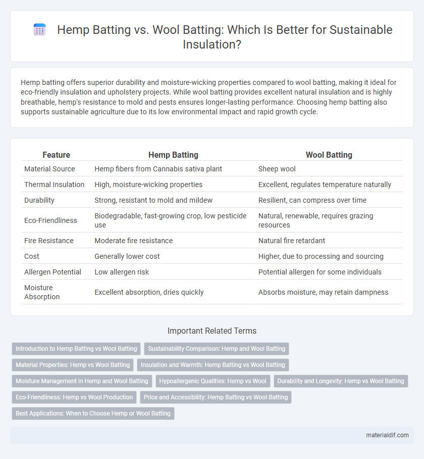 Hemp Batting vs. Wool Batting: Which Is Better for Sustainable Insulation?