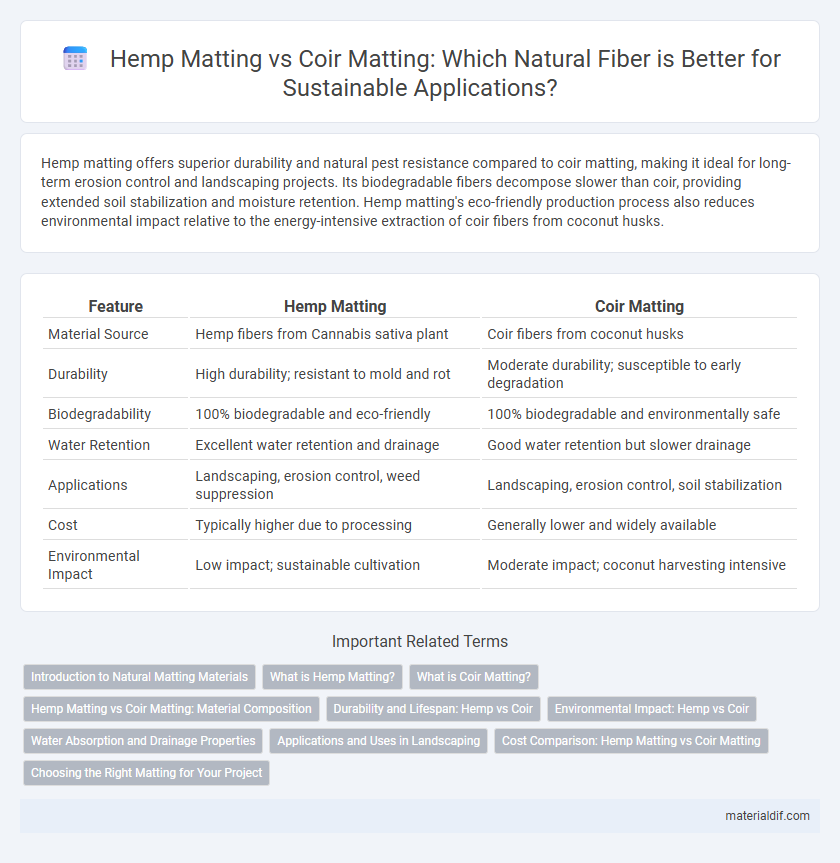 Hemp Matting vs Coir Matting: Which Natural Fiber is Better for Sustainable Applications?