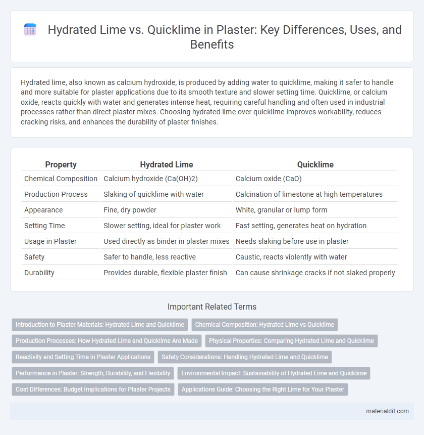 Hydrated Lime vs. Quicklime in Plaster: Key Differences, Uses, and Benefits