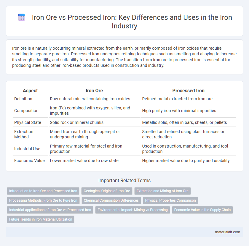 Iron Ore vs Processed Iron: Key Differences and Uses in the Iron Industry