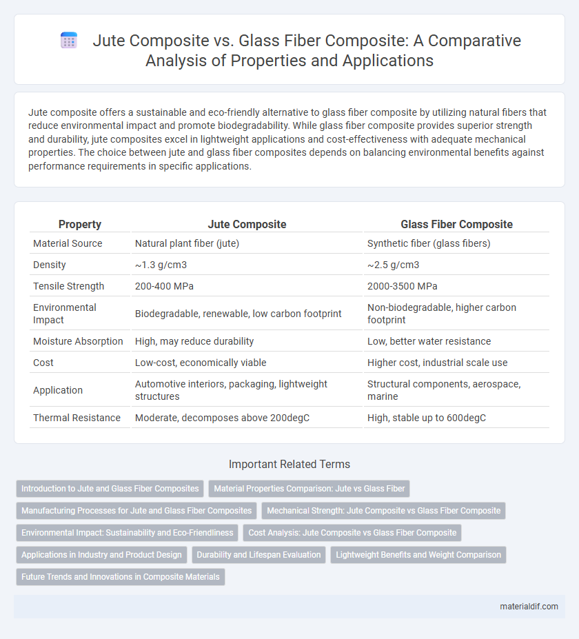 Jute Composite vs. Glass Fiber Composite: A Comparative Analysis of Properties and Applications