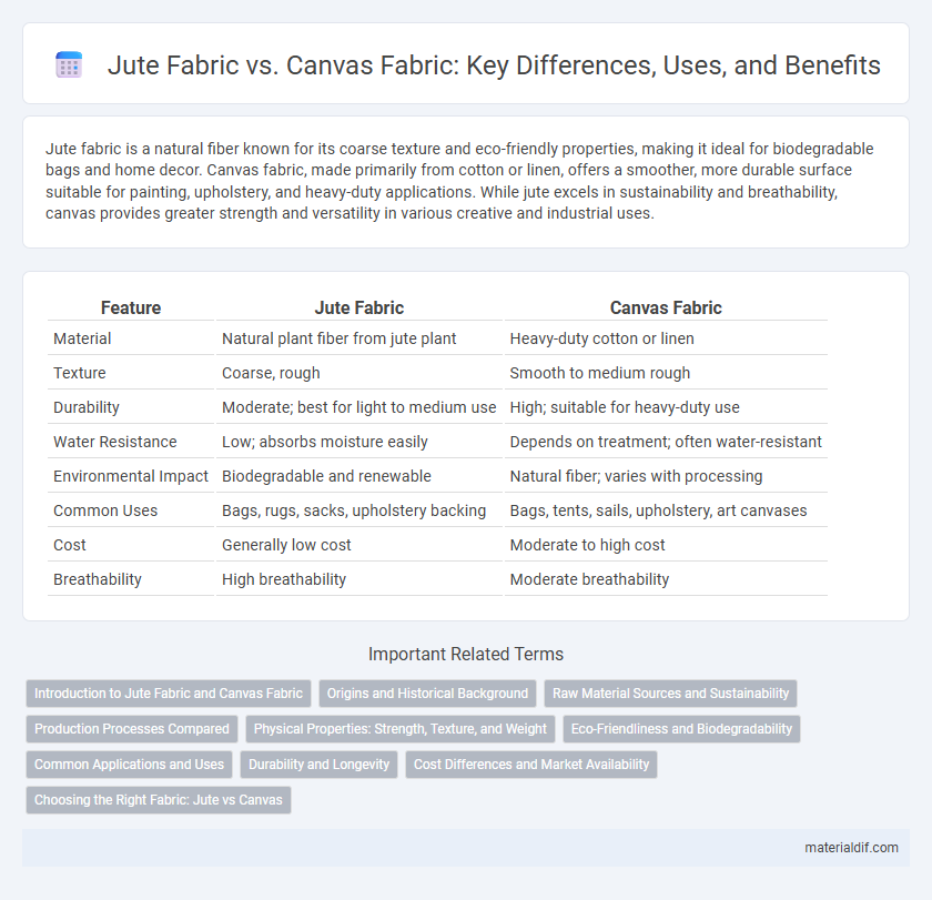 Jute Fabric vs. Canvas Fabric: Key Differences, Uses, and Benefits