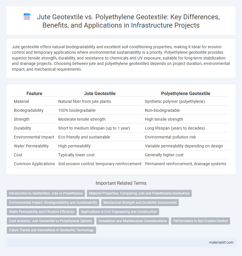 Jute Geotextile vs. Polyethylene Geotextile: Key Differences, Benefits, and Applications in Infrastructure Projects
