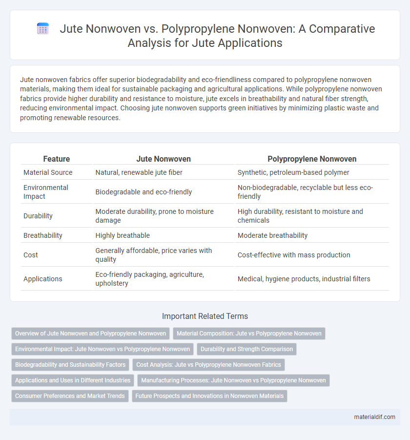 Jute Nonwoven vs. Polypropylene Nonwoven: A Comparative Analysis for Jute Applications