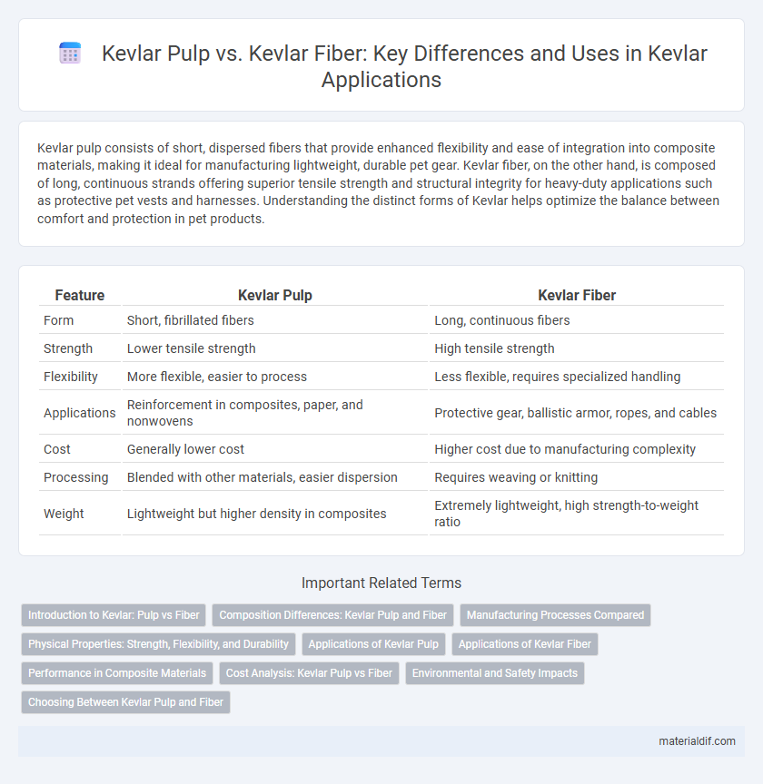 Kevlar Pulp vs. Kevlar Fiber: Key Differences and Uses in Kevlar Applications