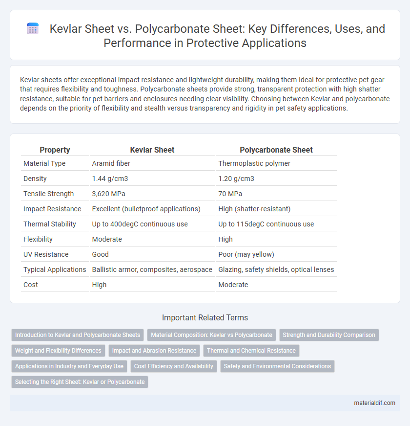 Kevlar Sheet vs. Polycarbonate Sheet: Key Differences, Uses, and Performance in Protective Applications