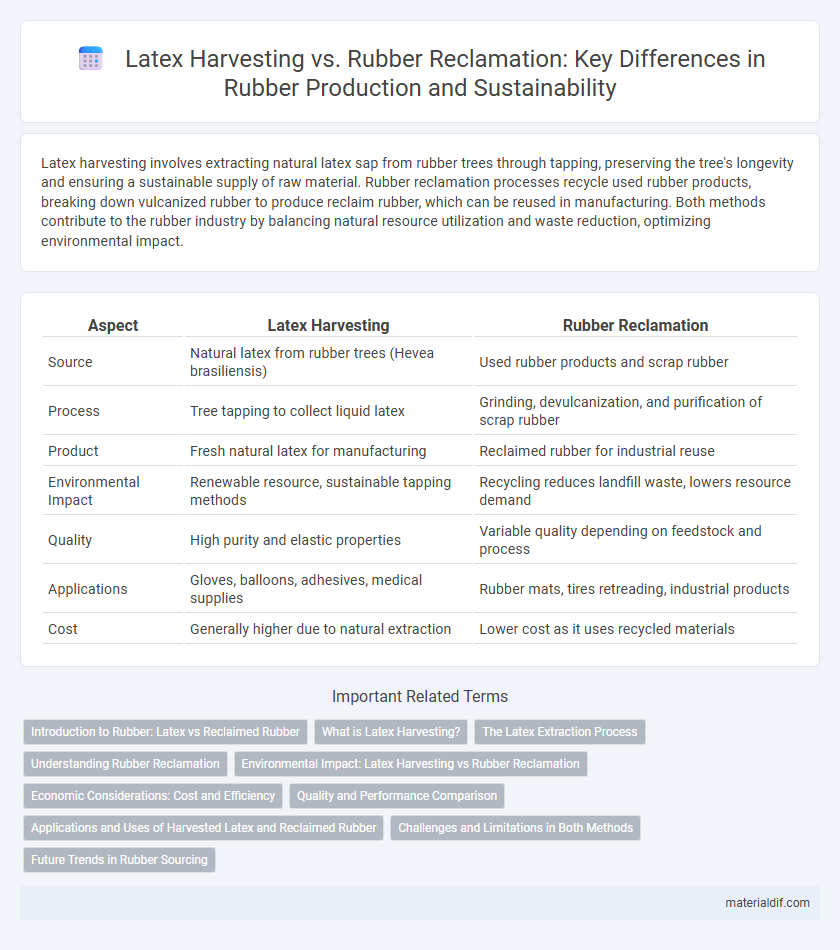 Latex Harvesting vs. Rubber Reclamation: Key Differences in Rubber Production and Sustainability