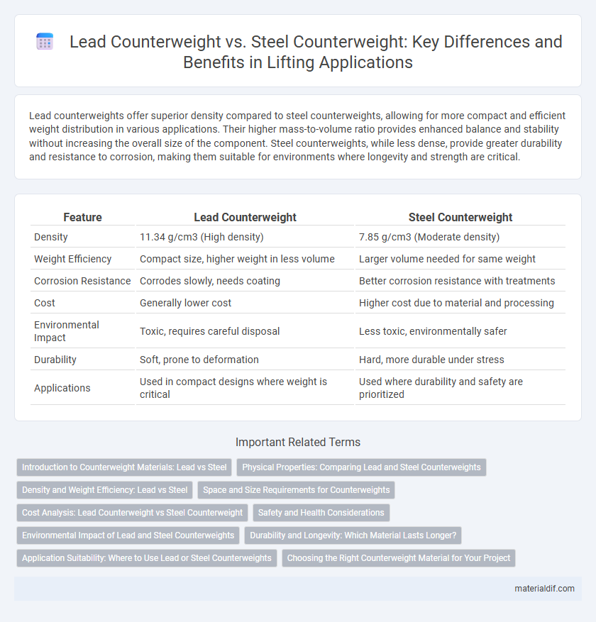 Lead Counterweight vs. Steel Counterweight: Key Differences and Benefits in Lifting Applications