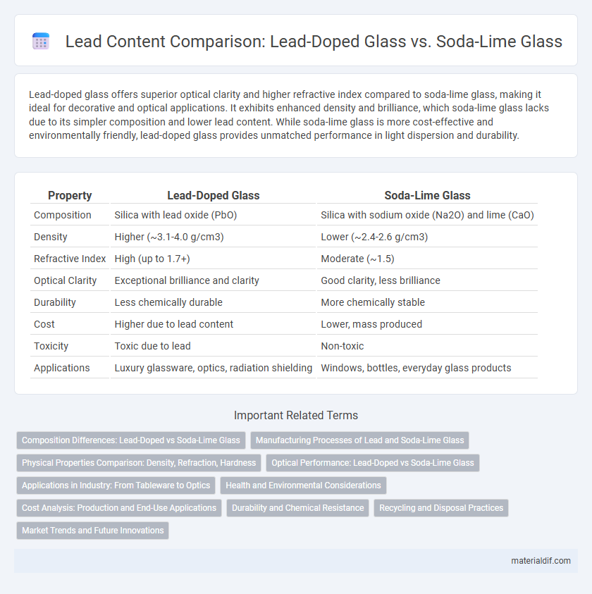 Lead Content Comparison: Lead-Doped Glass vs. Soda-Lime Glass