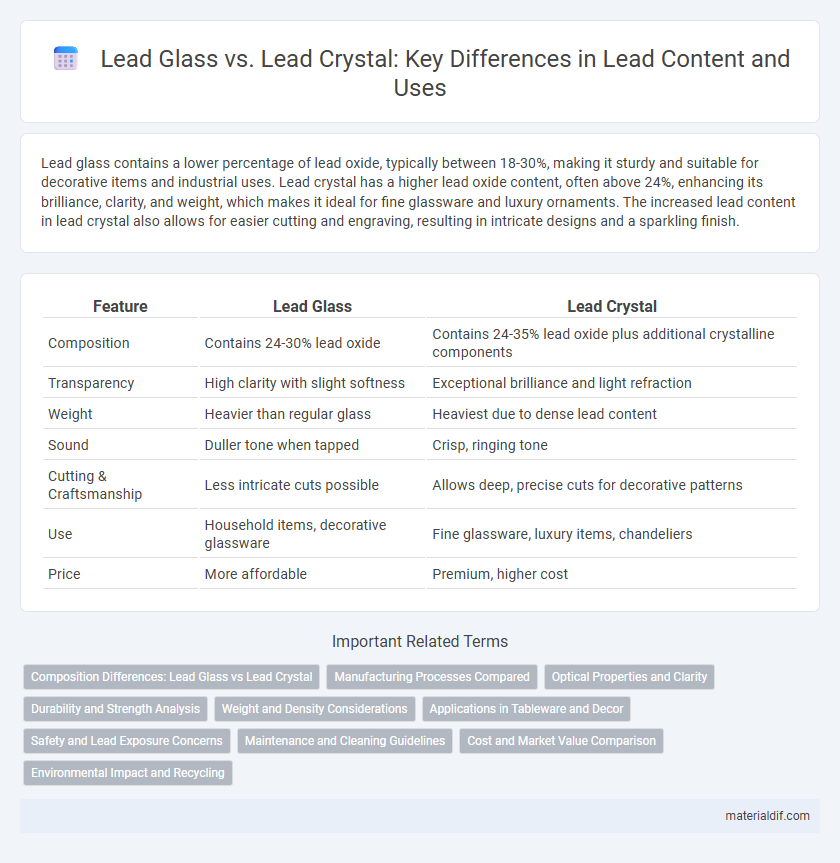 Lead Glass vs. Lead Crystal: Key Differences in Lead Content and Uses