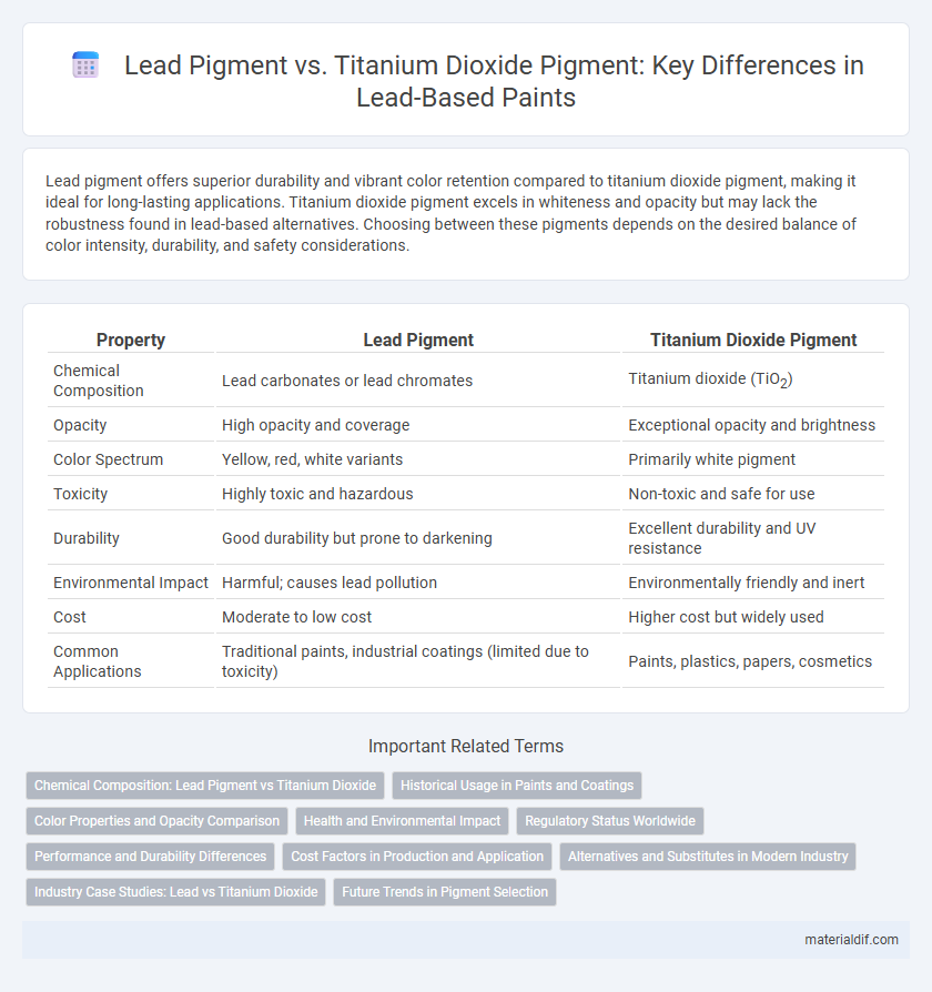 Lead Pigment vs. Titanium Dioxide Pigment: Key Differences in Lead-Based Paints