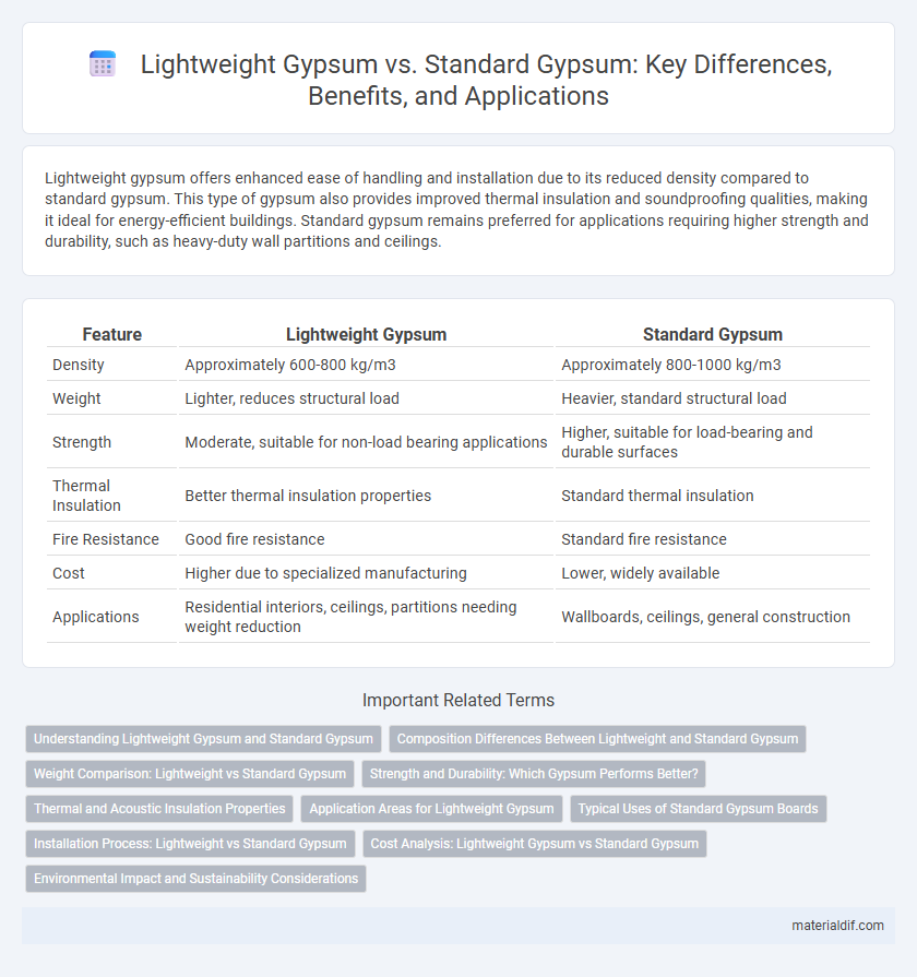 Lightweight Gypsum vs. Standard Gypsum: Key Differences, Benefits, and Applications