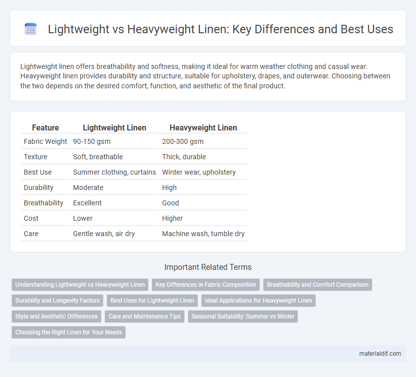 Lightweight vs Heavyweight Linen: Key Differences and Best Uses
