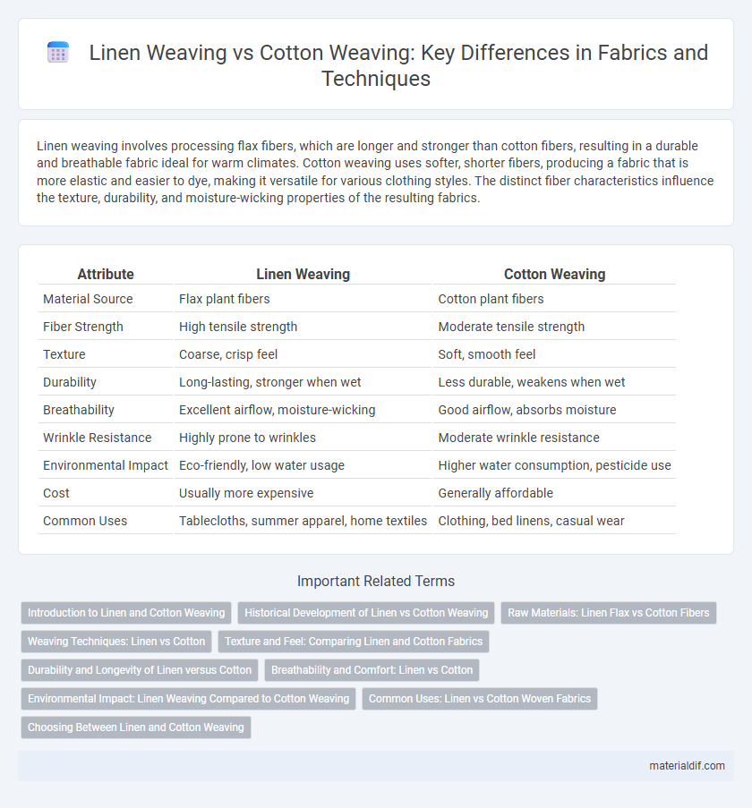 Linen Weaving vs Cotton Weaving: Key Differences in Fabrics and Techniques