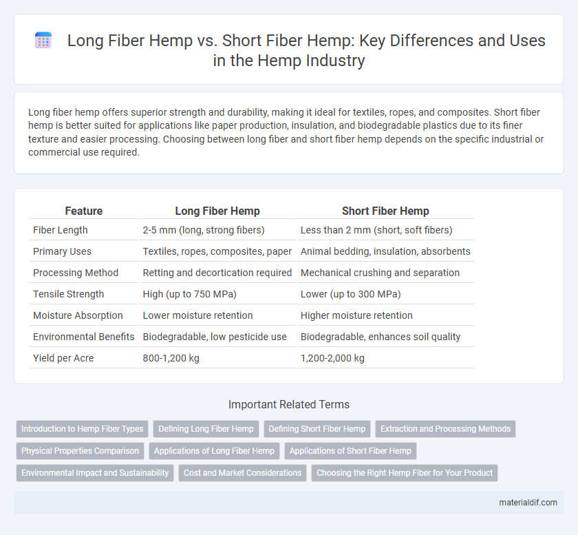 Long Fiber Hemp vs. Short Fiber Hemp: Key Differences and Uses in the Hemp Industry